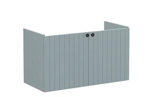 VitrA Root Groove 100cm 2 Door Washbasin Unit - Matt Fjord Green